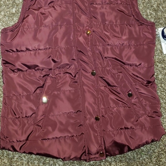 Ci Sono Nylon Puffer Vest with hood Size Small - Picture 3 of 7